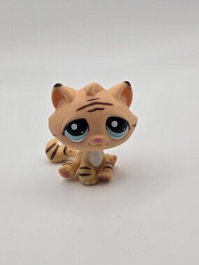 Littlest Pet Shop #1608 Tiger Kitty Cat LPS Authentic